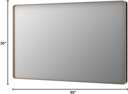 Miniatura 29 de LOAAO - Espejo de tocador para baño con marco de metal negro mate de 24 x 32 pulgadas para pared, rústico, rectangular, grande, redondeado
