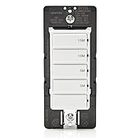 Vista 14 de Interruptor de cuenta regresiva Leviton para luces, ático, calefactores, bombas de piscina, 15-30 min, 1-2 hora, requiere cable neutro, 20A, 1