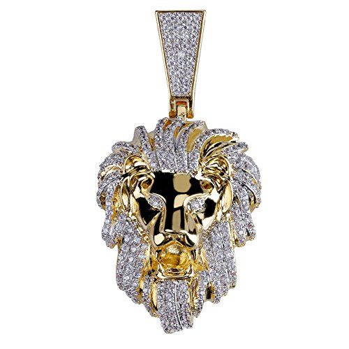 Collier homme style hip hop chaîne en corde et pendentif lion pour vos soirées urbaines