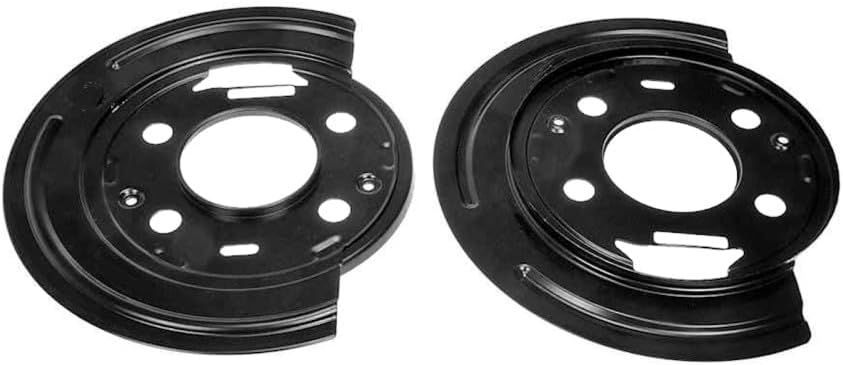 KarParts360 For Chevy Silverado 3500 2006 Brake Backing Plates Rear | Steel Material | Black | 4 Mounting Hole Quantity | Rust Resistant | 2 Brake Dust Shields | Replacement For 19121912, 19121913