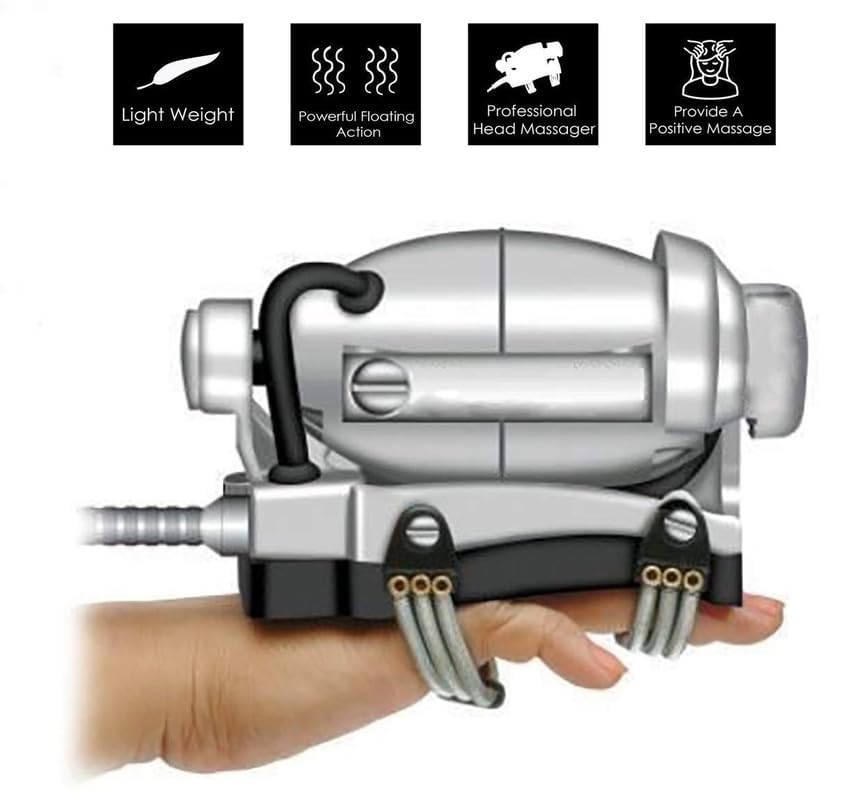 Nicole Unisex Chrome Metallic Head and Full Body Powerful Double Speed Floating Action Full Body Special Heavy Duty Massage | Corded Electric - Silver Nicole Unisex Chrome Metallic Head and Full Body Powerful Double Speed Floating Action Full Body Special Heavy Duty Massage | Corded Electric - Silver