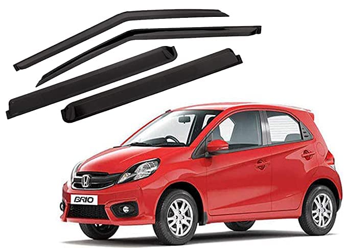 Image of Premium Non-Breakable Car Window Door Visor /Rain Guard /Wind Deflector Compatible for (Brio)