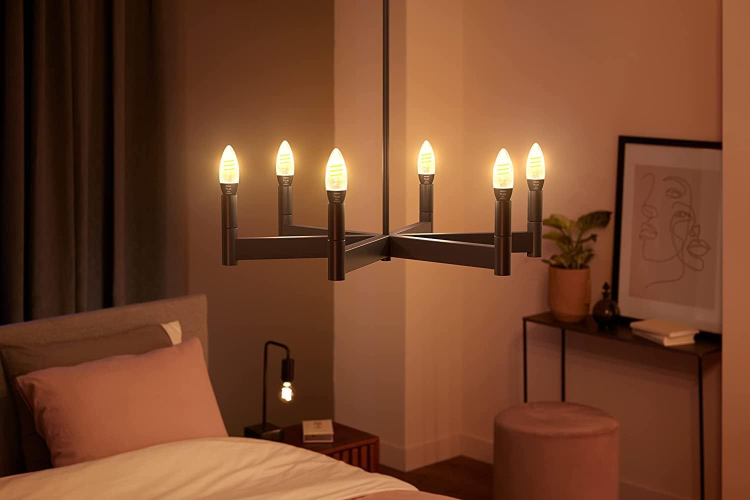 Philips Hue White Ambiance Filament, smarte E14 LED Lampe & White Ambiance E27 Einzelpack Globe G93 Filament 550lm, dimmbar
