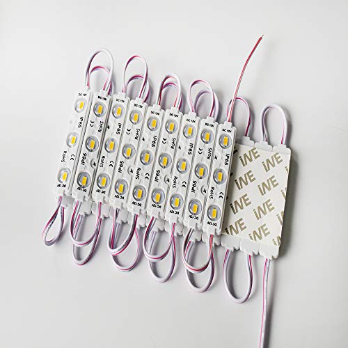 Image of LED Module, 3000K LED Decorative Light 20pcs 9.8Ft 5730SMD 150LM Per LED Module Lights Decorative Light for Letter Sign Advertising Signs with Tape Adhesive Backside (Warm White Light)