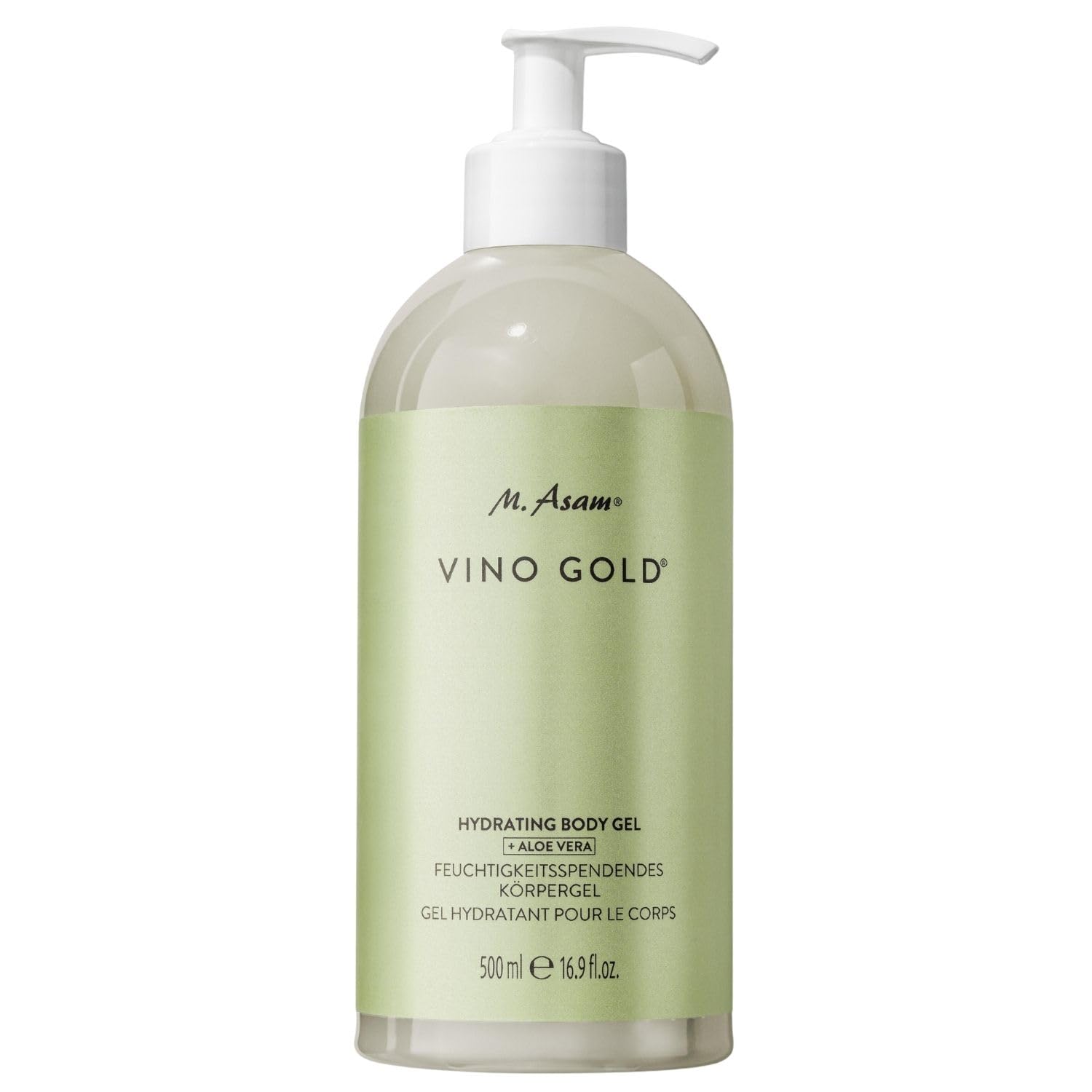 M Asam VINO GOLD Belebendes Duschgel (500 ml) – reinigt die Haut sanft mit pflanzlichen Tensiden, ohne auszutrocknen, mit Bio-Traubenkernöl für ein gepflegtes Hautgefühl, vegane Körperpflege
