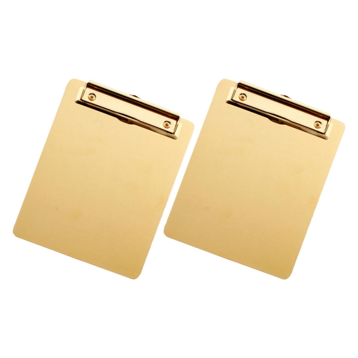 2 Stück A5 Klemmbrett aus Edelstahl in Gold mit Sicherer Papierbefestigung und Elegantem Design für Büroorganisation und Dokumentenablage