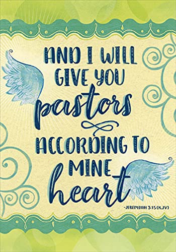 Designer Greetings Give You Shepherds: Blue Wings Birthday Card for Pastor
