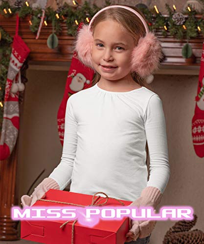 MISS POPULAR Multi -Pack Girls Kids Long Sleeve T Shirt with Tie Front Cotton Crew Neck Soft Fabric Many Colors Size 4-163