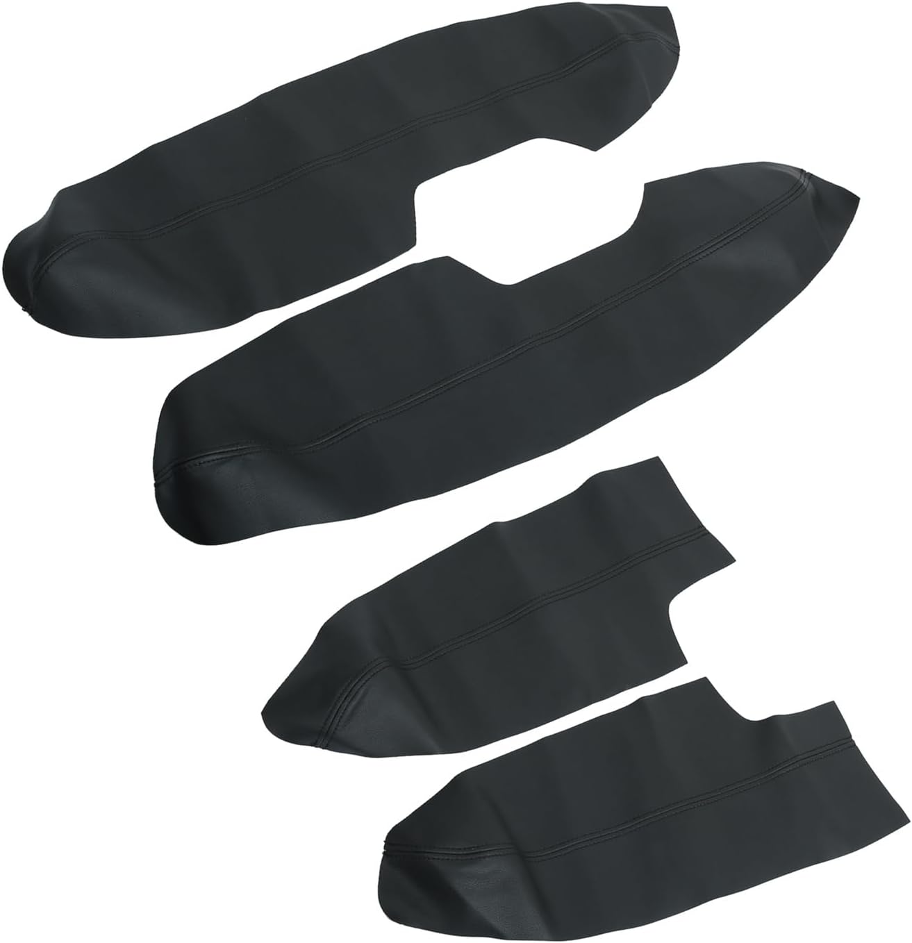 ACROPIX 1 Set Front Rear Cover Armrest Cover Pad Replacement Microfiber Leather for Nissan X-Trail 2014-2018 Black Car Parts