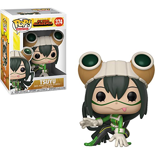 Funko Tsuyu: My Hero Academia x POP! Animation Vinyl Figure & 1 POP! Compatible PET Plastic Graphical Protector Bundle [#374 / 32134 - B]