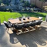 PURPLE LEAF Essgruppe 11-teilig Aluminium PE Rattan Natur