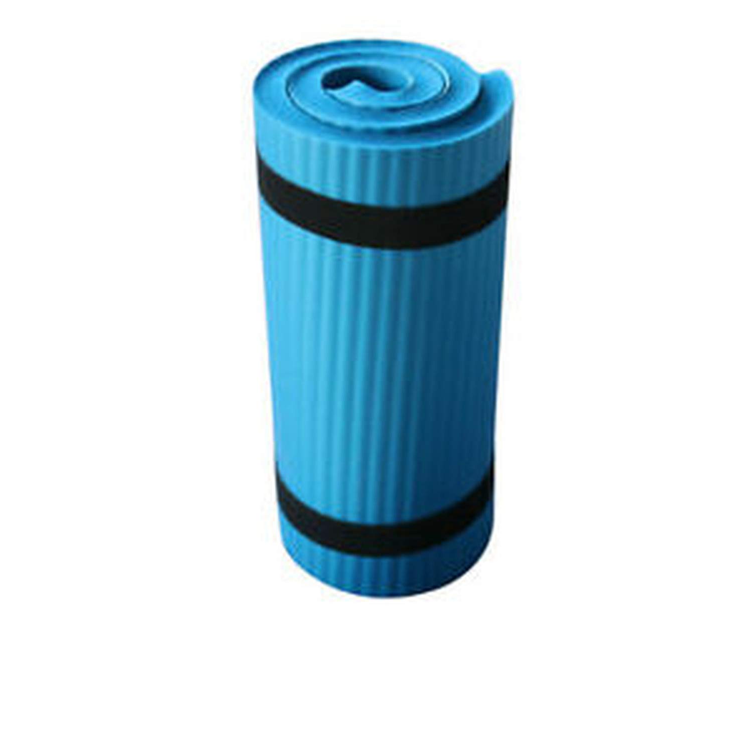 ausuky 15mm Thick Non Slip Exercise Yoga Mat for Weight Loss Pilates Gym Blue
