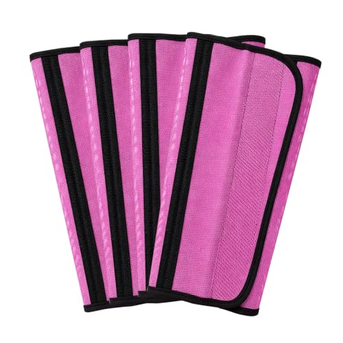 Fly Boots for Horses Set of 4, Large Breathable Mesh Equine Fly Boots, Full‑Length Hook‑and‑Loop for Secure Stay‑On Fit, UV‑Block, Reduce Stomping for Turnout & Trail Riding (Pink) by Generic - Used condition - US$28.49