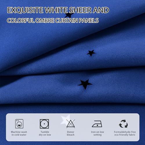 Image of XiDi Black Out Curtains for Bedroom, Double Layer Unicorn Curtains for Kids Room, Girls Bedroom, Living Room - 84 Inches Long 2 Panel
