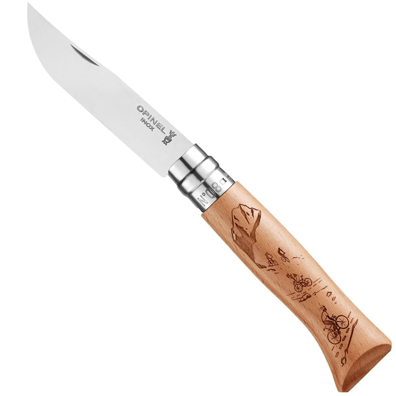 Opinel No. 8 Gravure Vélo Taschenmesser