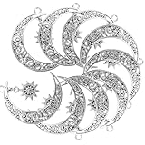 LALAFINA 10 Piezas de Dijes de Aleación Sol y Luna, Colgantes Decorativos Pequeños para Collares y Pulseras Diy, Accesorios de Joyería Ligeros para Manualidades y Bisutería