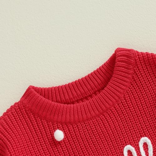 Image of Afunbaby Baby Girl Boy Knit Sweater Blouse Pullover Sweatshirt Warm Crewneck Long Sleeve Tops for Infant Toddler