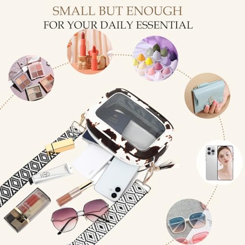 Image of LOXOMU Clear Crossbody Bag Stadium Approved - Waterproof Clear Purses for Women Stadium Bag with Adjustable Guitar Strap | Stadium Approved