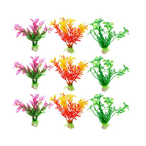 Balacoo 10Pcs Artificial Water Grass Fake Underwater Plant Plastic Water Grass Lifelike Plastic Decor Fish Tank Plants Fish Hiding Use