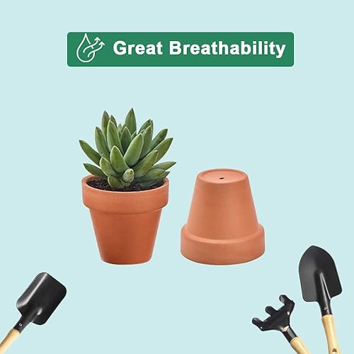 Miniatura 6 de vensovo 48 macetas pequeñas de terracota  Mini macetas de arcilla de 2 pulgadas con agujeros de drenaje, macetas de terracota para interiores y