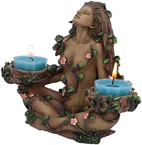 Nemesis Now Balance of Nature Female Tree Spirit Tealight Candle Holder, Brown, 19cm