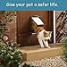 Cat Door Hua Pet Door/cat Flap with 4-Way Locking, Transparent Windproof Flap Door for All Pets, for Installing Glass Wall Doors and Windows