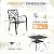 SUNCROWN 5-Piece Outdoor Wrought Iron Chairs and Table Patio Dining Furniture Set - 4 Stackable Metal Chairs, 1 Steel Slat Bistro Table for Garden Backyard Deck