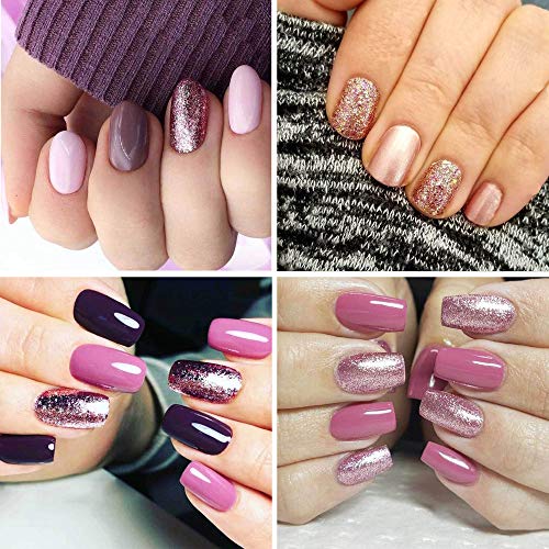 Blue Velvet Gel Nagellack Roségold Semi-Permanent Glitzer Gel Lack Soak-Off glänzend für Nagelkunst AnfäNger Maniküre… – Bild 4