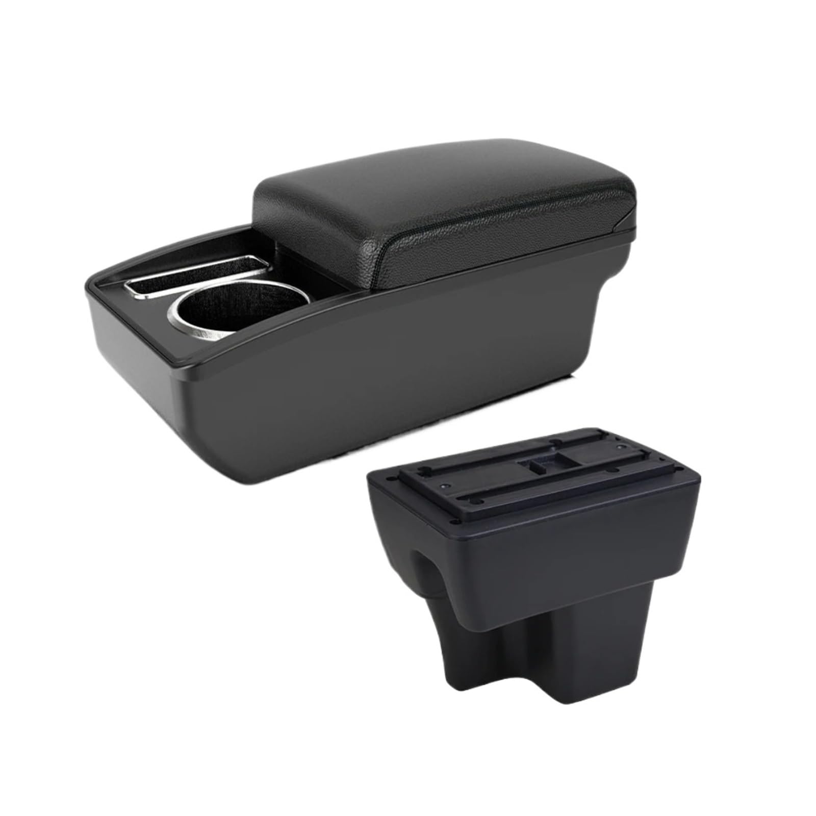 Umdjju A2 Black Line No Usb For Proton For Wira Armrest Box Car Interior Modification Center Console Upgrade Double-Layer Storage Accessories Car Centre Console Armrest Box(A2 Black Line No Usb)