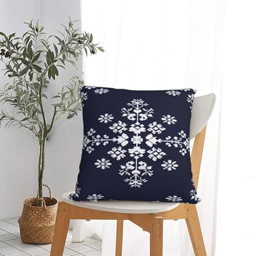 Taies d'oreillers 60x60 cm bleu marine housse coussin canapé déco salon - 6