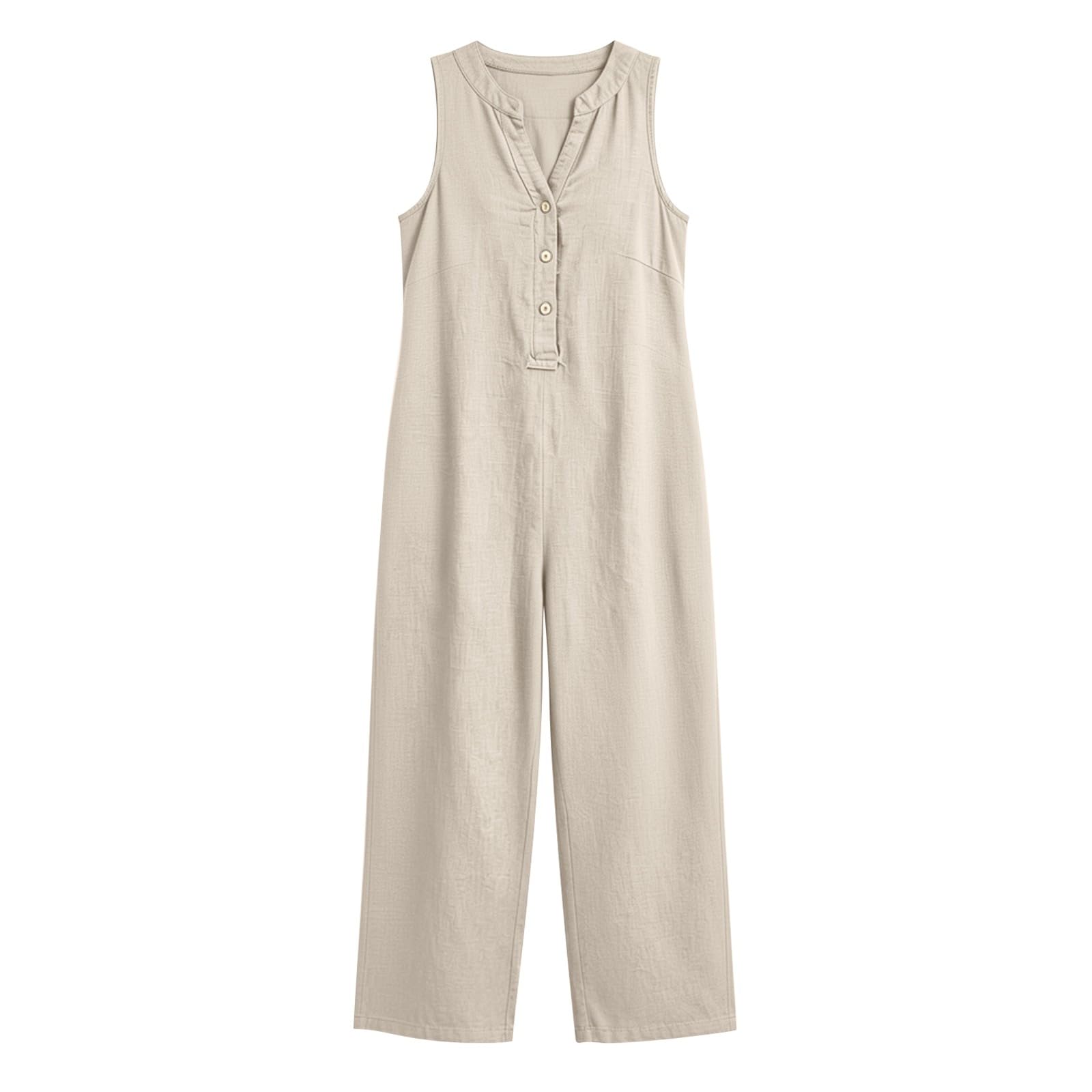 Générique Combinaison Femme Salopette Femme Parfaite pour Le Quotidien Confort Et Praticité Jambes Larges ÉTé, Combishort Femme Salopette De Travail LéGèRe Tissu Doux Coupe Ample
