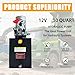 ParnicoTech Hydraulic Pump 10 Quart Double Acting Hydraulic Power Unit 12V DC, 3200 PSI Max Relief Pressure, Power Unit Metal Reservoir for Dump Trailer Car Lifting, SAE # 6 Port, Steel