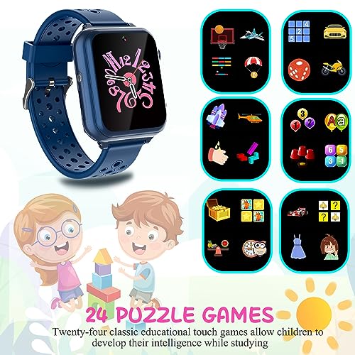 Reloj inteligente para niños que necesitan ocio educativo y llamadas azul-M1 3