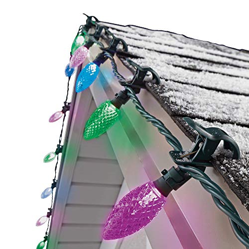 NOMA C9 LED Quick Clip Christmas Lights | Built-in Clip-One