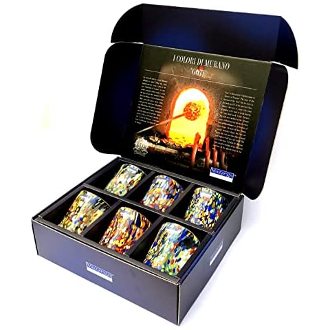 6 Glass Glasses "I Colori di Murano". TUMBLE-CLAS-MIX Cover