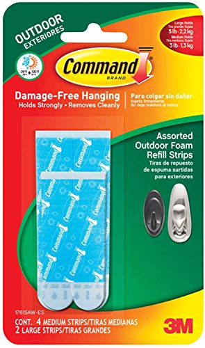 Medium and Large Outdoor Foam Strip Refills (6 per Pack)