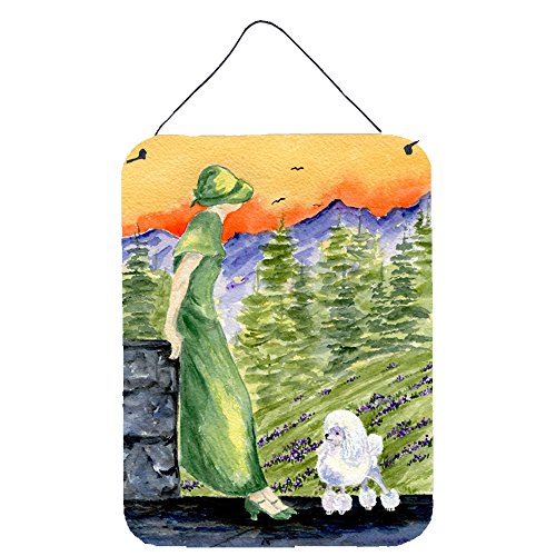 Caroline's Treasures SS8618DS1216 Poodle Wall or Door Hanging Prints Aluminum Metal Sign Kitchen Wall Bar Bathroom Plaque Home Decor Front Door Plaque, 12x16, Multicolor