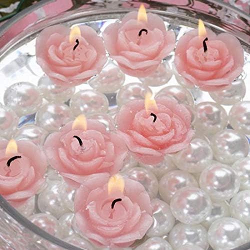 Miniatura 7 de Efavormart - Juego de 60 mini velas flotantes rosas rosadas, ideales para aromaterapia, bodas, fiestas, suministros de decoración del hogar