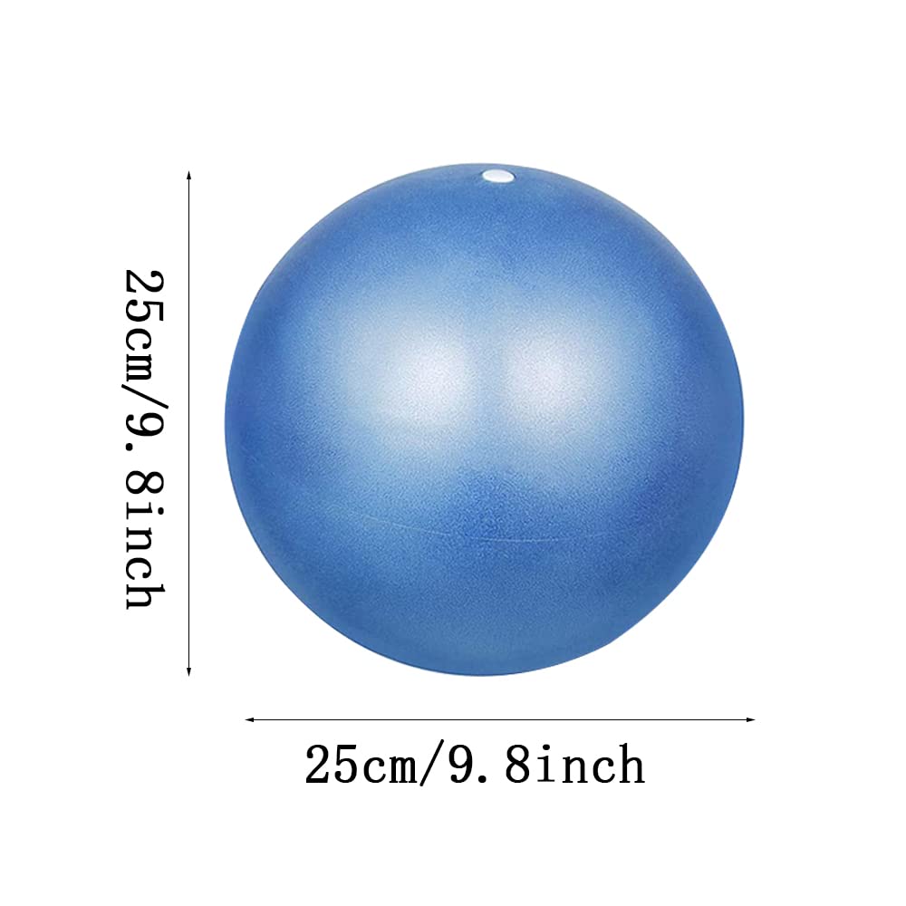 Pilates Ballon Anti-Éclatement 3 Pièces Yoga Ball Fitness avec Pailles Gonflables Bleu Rose Violet