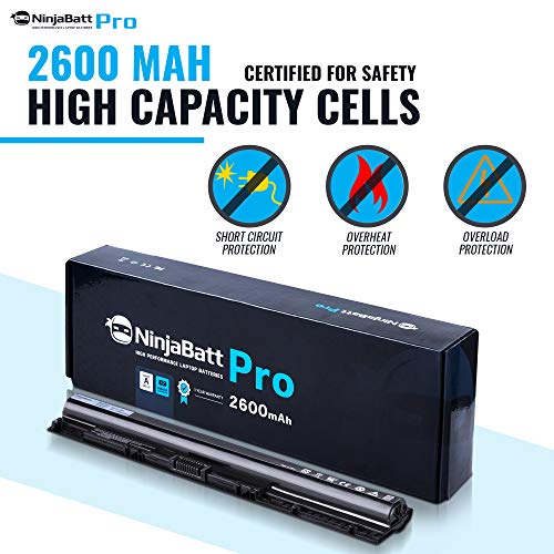 NinjaBatt Pro Laptop Battery for Dell M5Y1K 5000 5558 5555 5755 15 3000 5559 3558 3451 3551 5758 5758 5551 5755 5458 WKRJ2 HD4J0 GXVJ3 07G07 6YFVW K185W P28E - Samsung Cells [4 Cells/2600mAh/38Wh] - Thumbnail 7