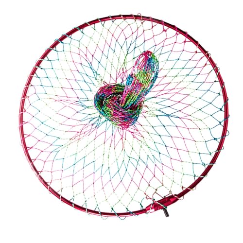 Lljsszr Portable Fishing Net with Nylon Mesh for All Water Environments, 45cm