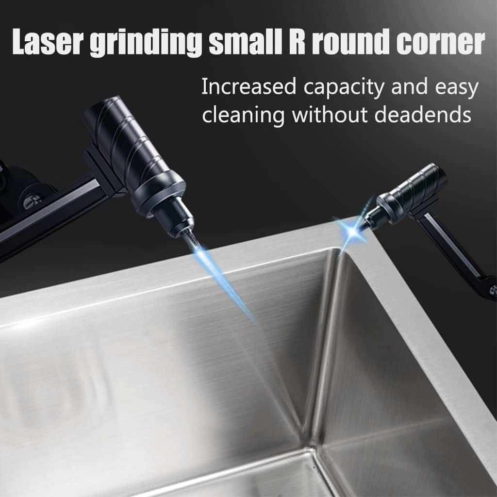 Fregadero de cocina de acero inoxidable, fregadero de doble cuenco con estación de trabajo con accesorios de drenaje, material de grado 304, ideal para uso doméstico y comercial