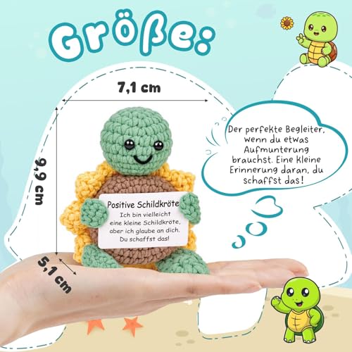 CheriGift Geschenke für Frauen, Glücksbringer Prüfung, Handgemachte Sonnenblumenschildkröte Figuren, Einschulung Geschenk, Glücksbringer, Geburtstagsgeschenk für Frauen