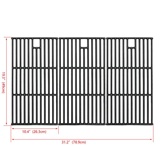 Hisencn Grill Grate Cast Iron Cooking Grid Replacement Parts for Brinkmann 810-8501, Charmglow
