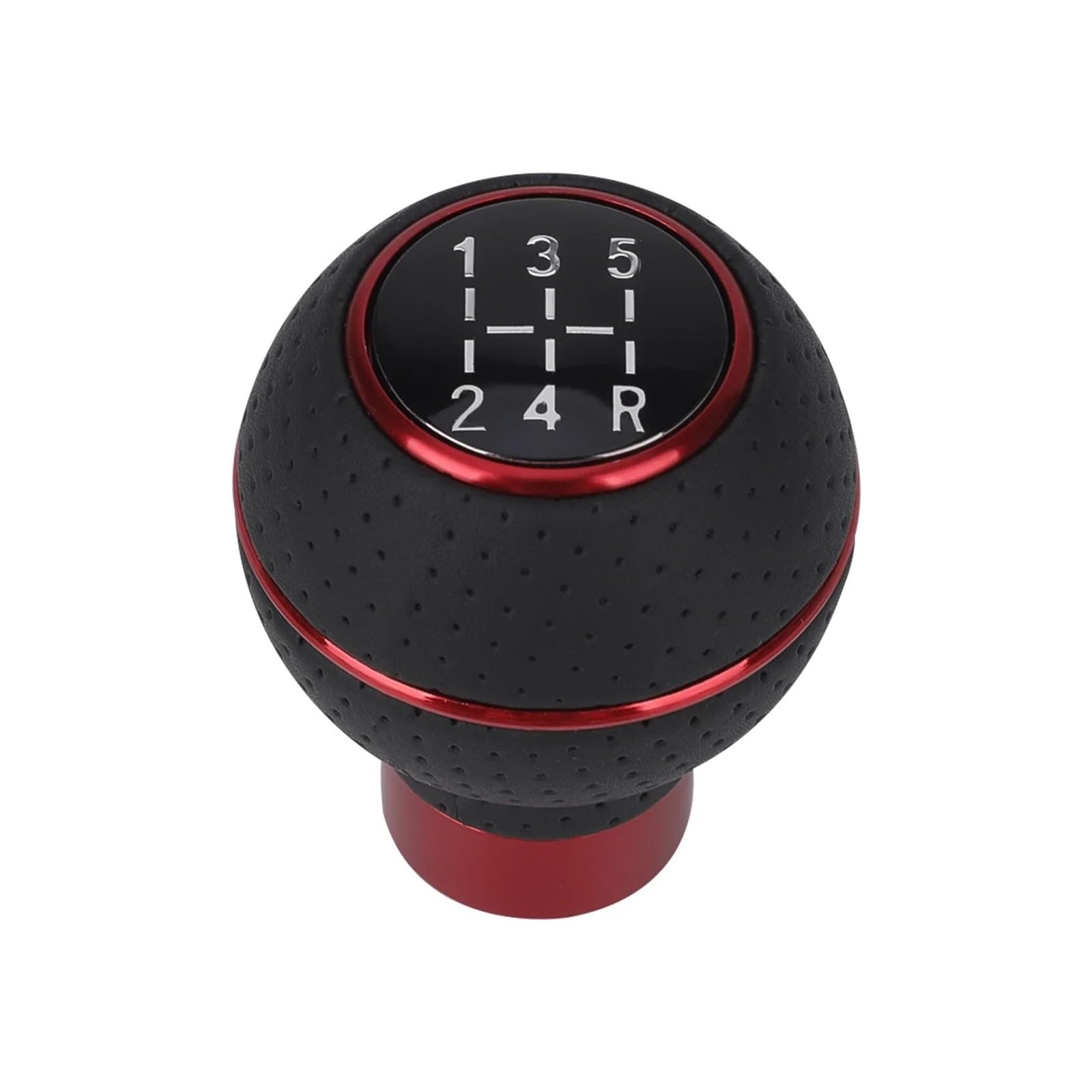 DAJMSUY Universal 5 Speed Aluminium Car Gear Shift Knob M8 M10 M11 M12 for Manual Transmission Automatic Level Lever Car Gear Shift(Red)