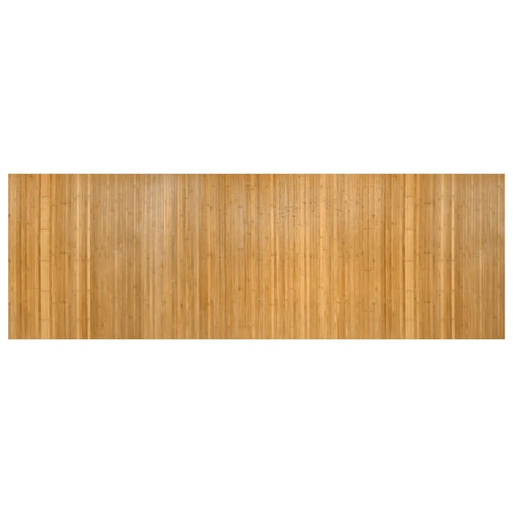 Tapis en bambou naturel 100x300 cm rectangulaire pour couloir et cuisine