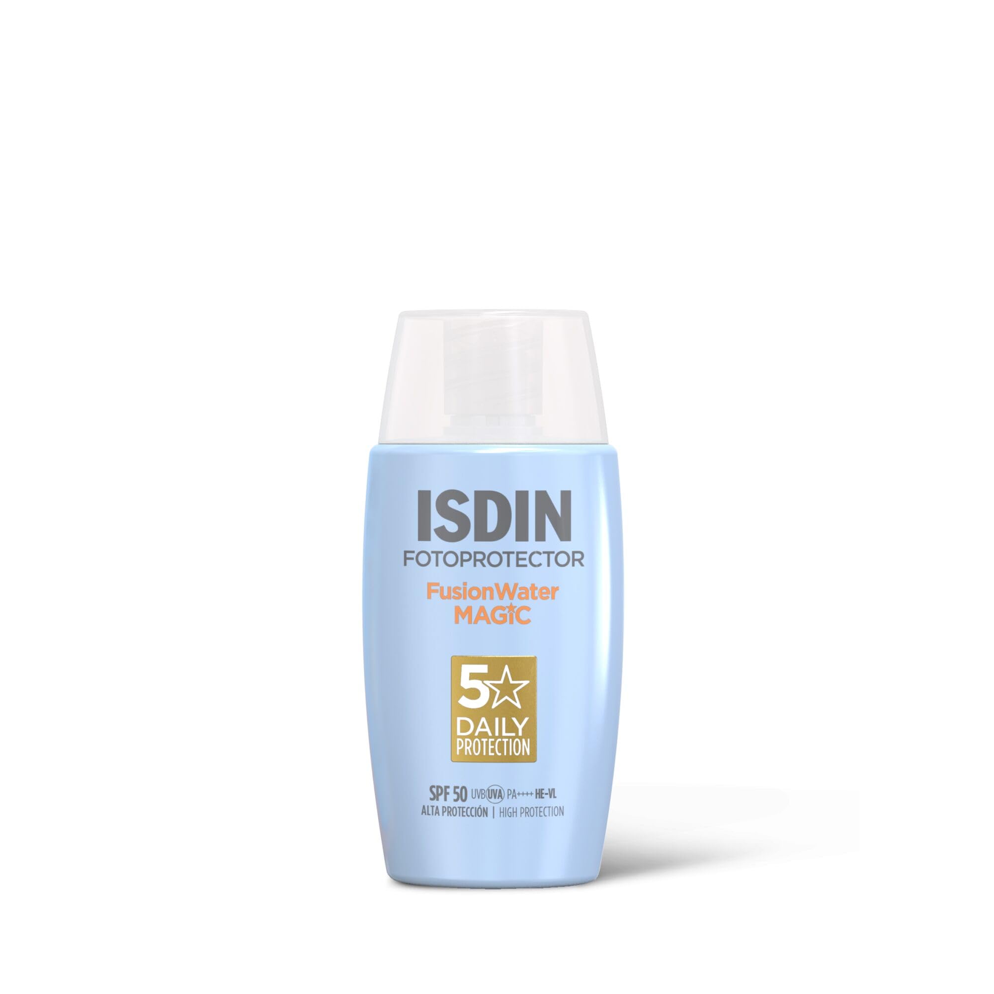 ISDIN Fotoprotector Fusion Water MAGIC SPF 50 | Crema Solare Viso a Base Acquosa per l'Uso Quotidiano | Texture Ultra-leggera 50 ml