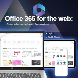 HP 2026 17.3” Touchscreen Laptop for Work & Home – Ryzen 5 7530U Performance with Office 365 for The Web, 16GB RAM, 512GB SSD, Wi-Fi 6, Windows 11 Pro, Silver with Docking Station