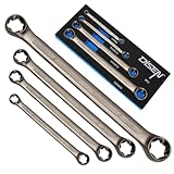 DISEN 2025 Upgraded 4-Piece E-Torx Wrench Set, Double Box End Wrench Set, CR-V Steel, Including E6*E8, E10*E12, E14*E18 and E20*E24