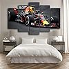 Foto’s Schilderijen Op Canvas 5 Stuks Max Verstappen F1 Racing Grote Canvas Muur Art 200X100cm 5 Panel Moderne Decoratie…